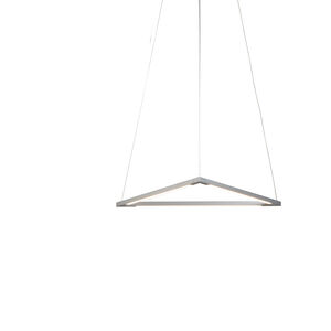 Z-Bar LED 15.9 inch Silver Pendant Ceiling Light, Triangle